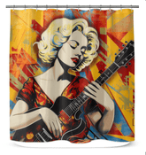 Sing Love Guitar Shower Curtain - Twin Design